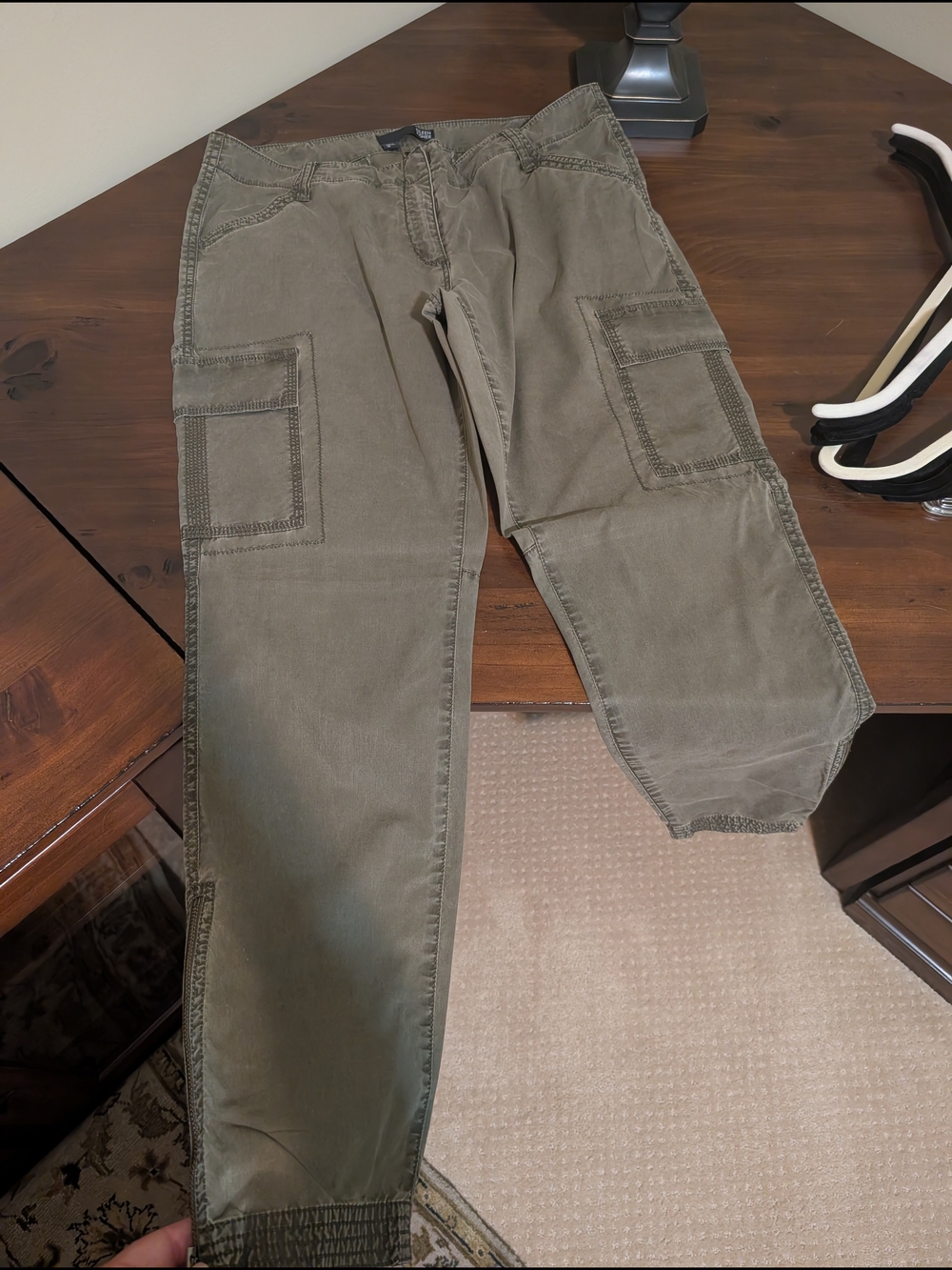 Eileen Fisher Olive-Tone Cargo Pants